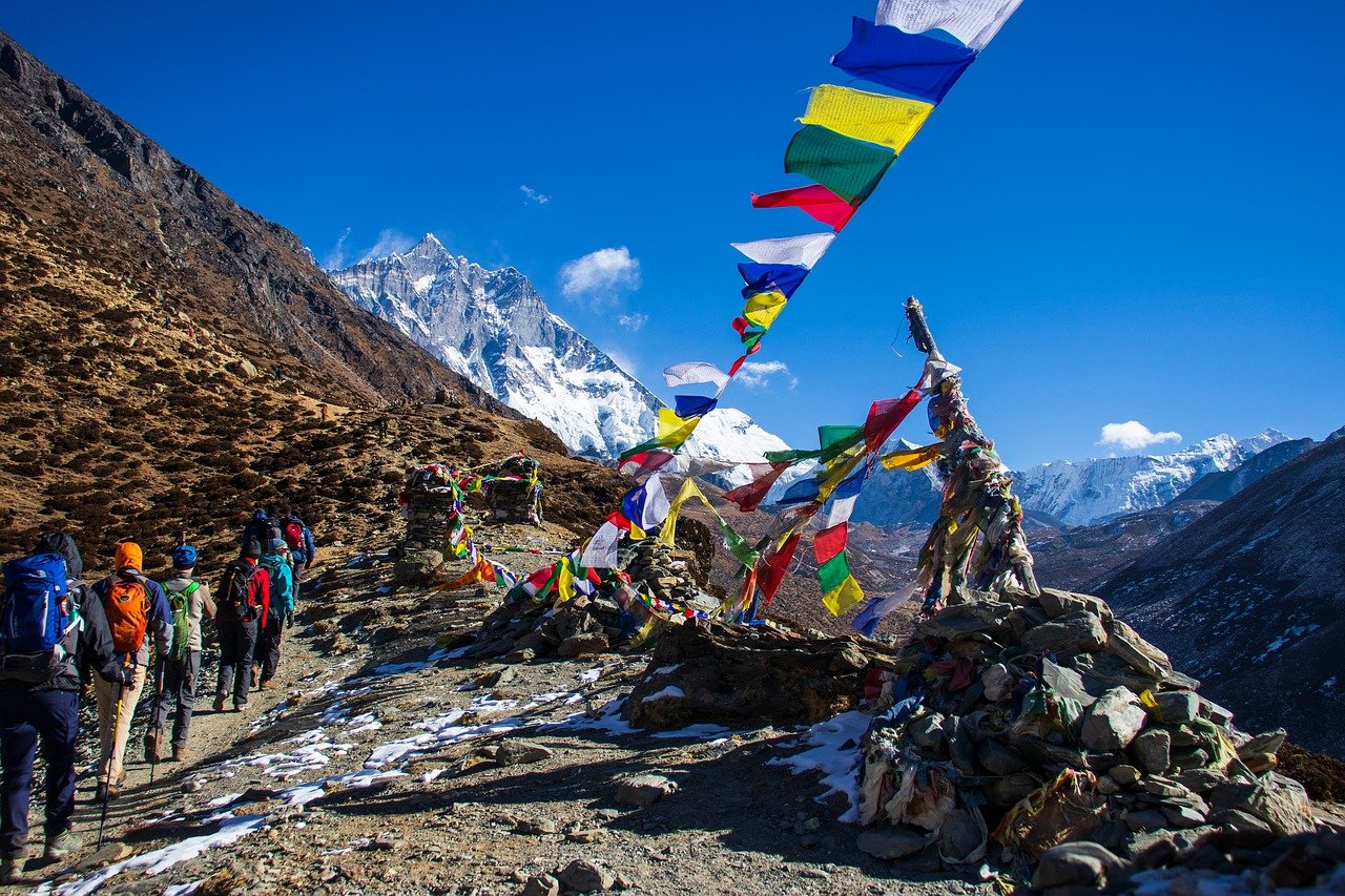 trekking in nepali mountains